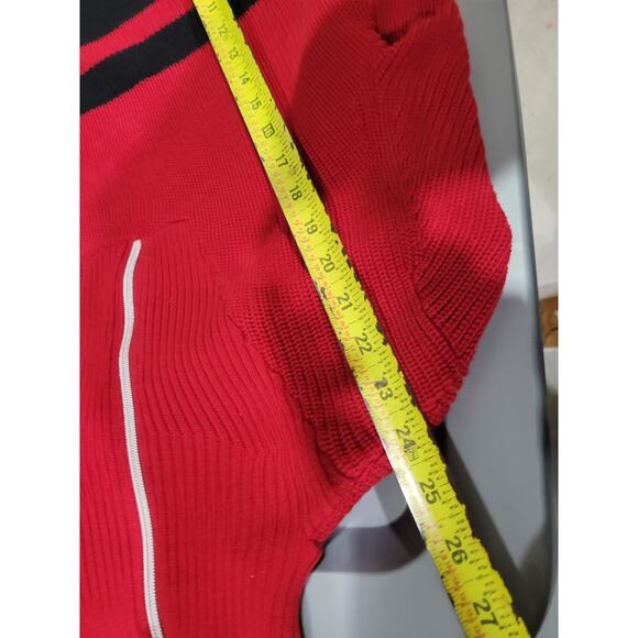 LRL Lauren Active Ralph Lauren 1/4 Zip Mock Neck Sweater Womens Large Red - Picture 7 of 9